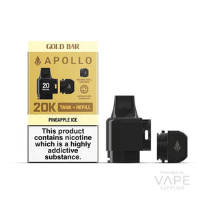 Gold Bar 20k Apollo Replacement Pods&Tank pack - Flavour Options