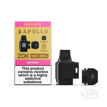 Gold Bar 20k Apollo Replacement Pods&Tank pack - Flavour Options