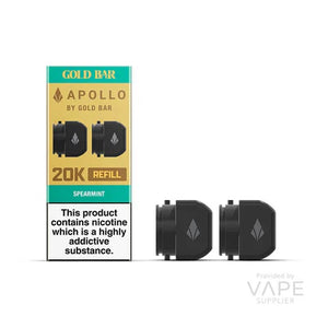 Gold Bar 20k Apollo Replacement pods 2pack - Flavour Options