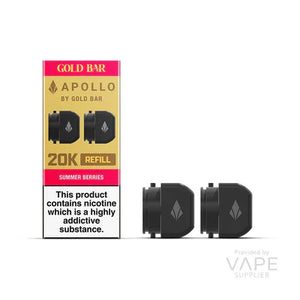 Gold Bar 20k Apollo Replacement pods 2pack - Flavour Options