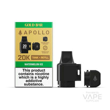 Gold Bar 20k Apollo Replacement Pods&Tank pack - Flavour Options