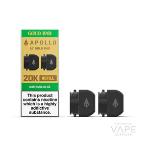 Gold Bar 20k Apollo Replacement pods 2pack - Flavour Options