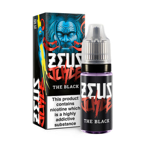 Zeus Juice - The Black 10ml 50/50 - Mg Options - Wick Addiction