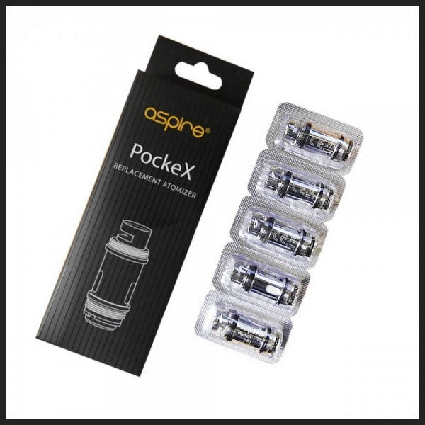 Aspire PockEx Coils 5 Pack - 0.6 & 1.2 Ohm Options - Wick Addiction