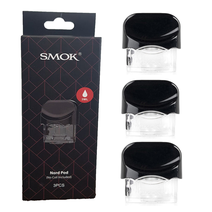 Smok Nord Spare Pod Pack x 3 Pack (No Coil) - Wick Addiction